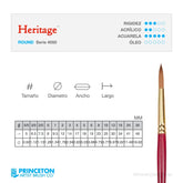 Pincel Princeton HERITAGE - ROUND - Letters by Jess Shop